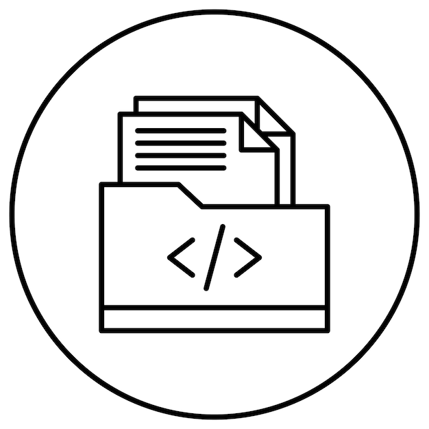 Coding Folder icon vector image Can be used for Coding and Development