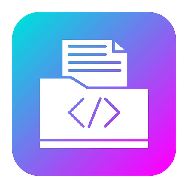 Coding Folder vector icon Can be used for Coding and Development iconset