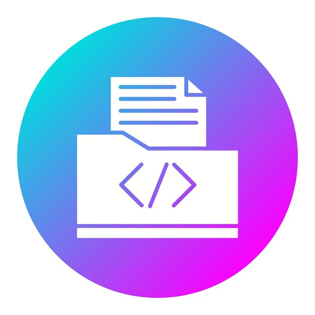 Coding Folder vector icon Can be used for Coding and Development iconset