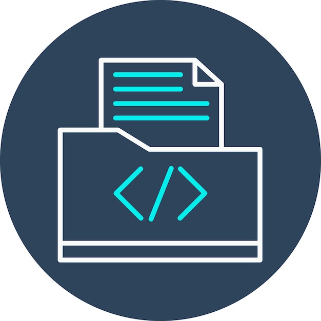 Coding Folder vector icon Can be used for Coding and Development iconset