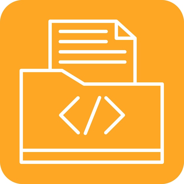 Coding Folder vector icon Can be used for Coding and Development iconset