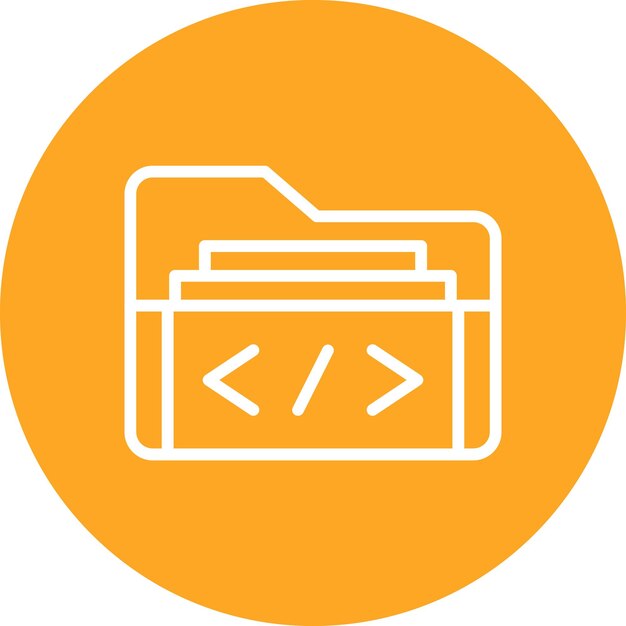 coding folder vector icon illustration of coding and development iconset