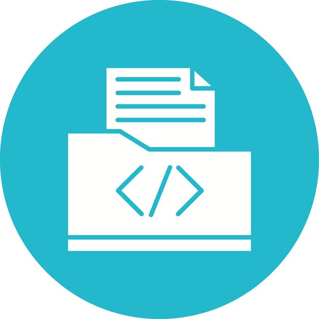 Coding Folder Vector Illustration Style