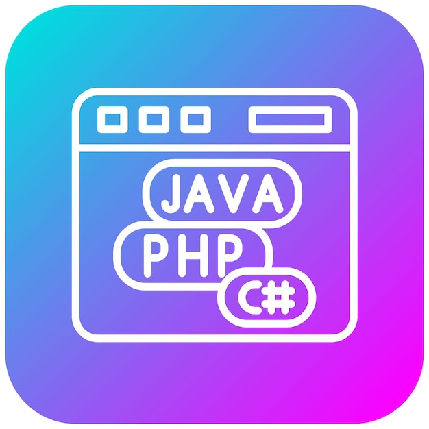 Coding Language vector icon Can be used for Computer Programming iconset