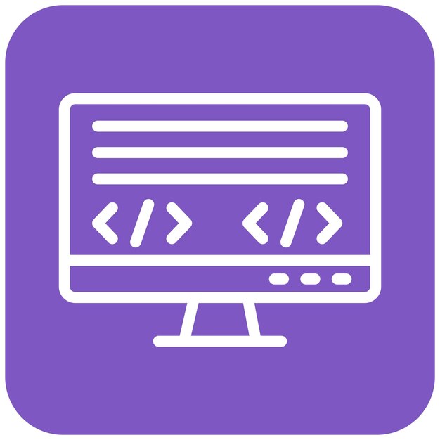 coding language vector icon design illustration