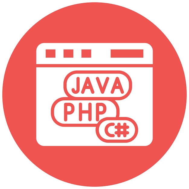 Coding Language Vector Illustration Style