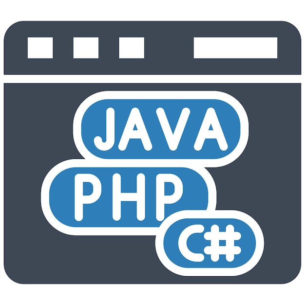 Coding Language Vector Illustration Style