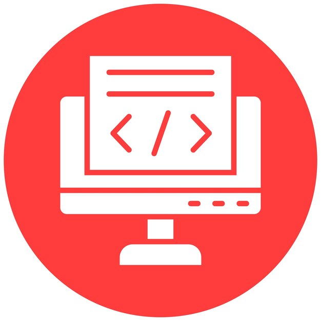 Coding Vector Icon Design Illustration