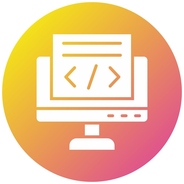 Coding Vector Icon Design Illustration