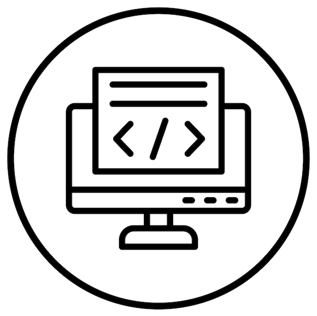 Coding Vector Icon Design Illustration