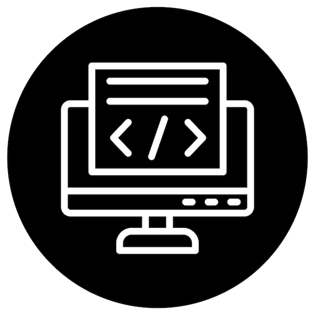 Coding Vector Icon Design Illustration