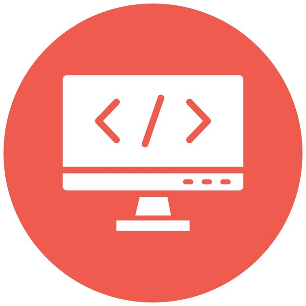 Coding Vector Icon Design Illustration