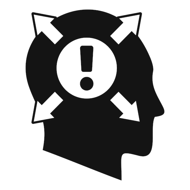 Cognition critical thinking icon simple vector Plan problem