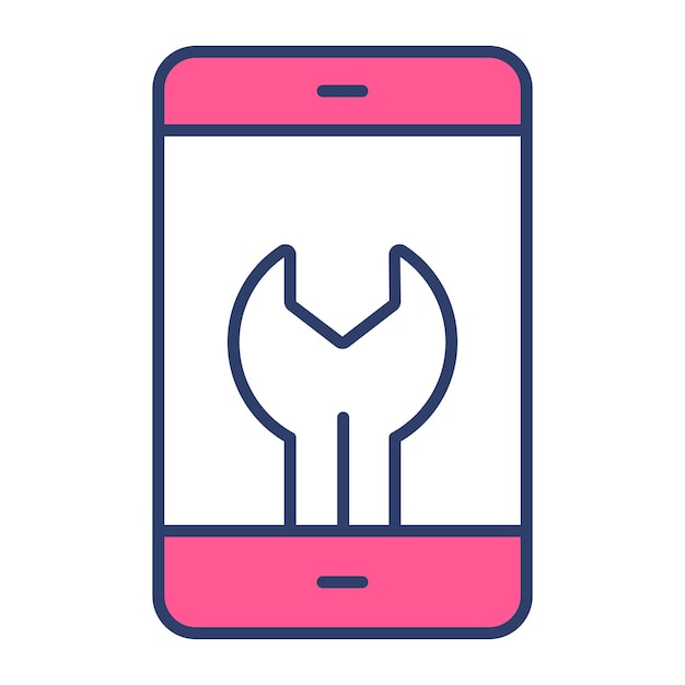 Cogwheel inside the mobile concept of mobile configuration vector