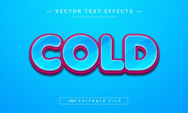 cold 3d editable text effect