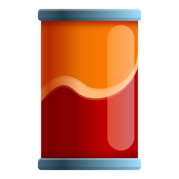 Cold food tin can icon Cartoon of cold food tin can vector icon for web design isolated on white background