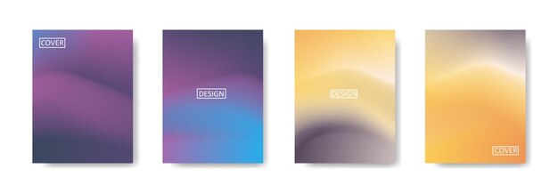 Collection of beautiful colorful abstract gradient backgrounds for poster flyer banner templates