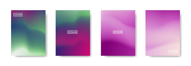 Collection of beautiful colorful abstract gradient backgrounds for poster flyer banner templates
