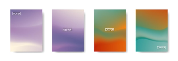 Collection of beautiful colorful abstract gradient backgrounds for poster flyer banner templates
