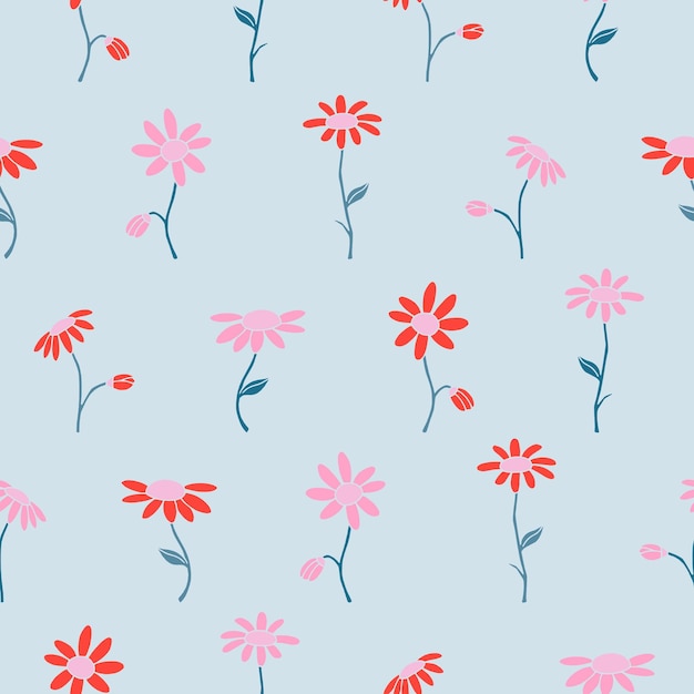Collection of Camomile Vector Seamless Pattern illustration for Print Wallpaper Decoration