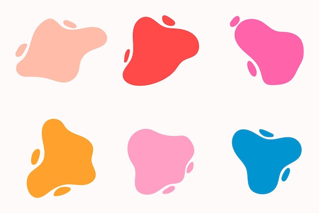Collection of hand drawn flat abstract shapes Irregular shape