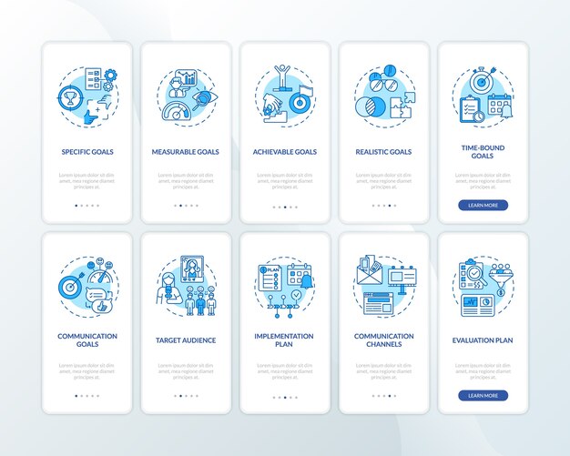 Collection of mobile app designs