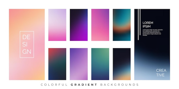 Collection of Pastel Gradient Backgrounds for UI