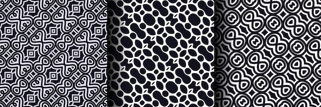 Collection of seamless ornamental ethnic patterns