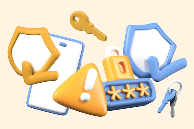 Collection of templates for digital security lessons Access to virtual information