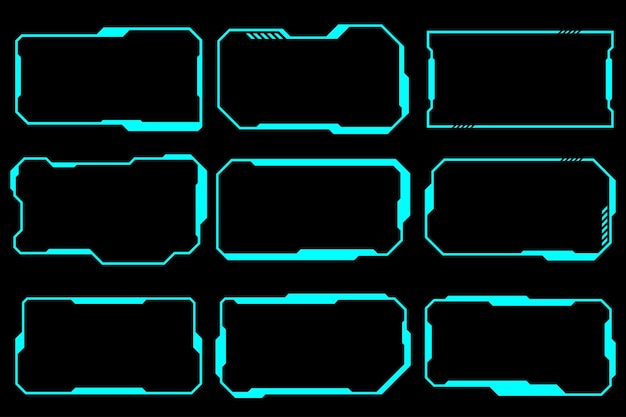Collections technology futuristic frame design element