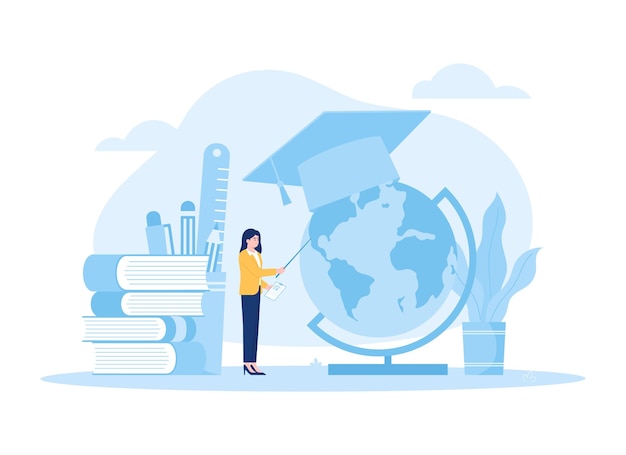 college project trending concept flat illustration