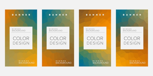 Color background banner vector design template