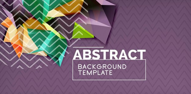 color geometric abstract background minimal abstraction design with mosaic style 3d shape