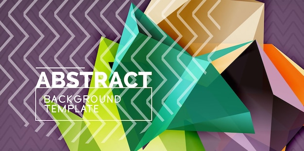 color geometric abstract background minimal abstraction design with mosaic style 3d shape