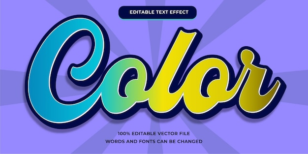 Color gradient text effect editable