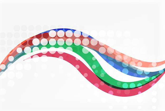 Color overlapping wave stripes vector abstract background Vector template for workflow layout diagram number options or web design