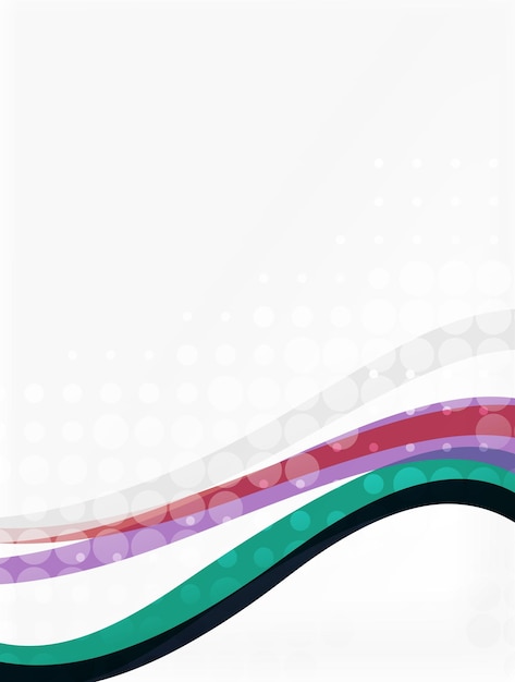 Color overlapping wave stripes vector abstract background Vector template for workflow layout diagram number options or web design