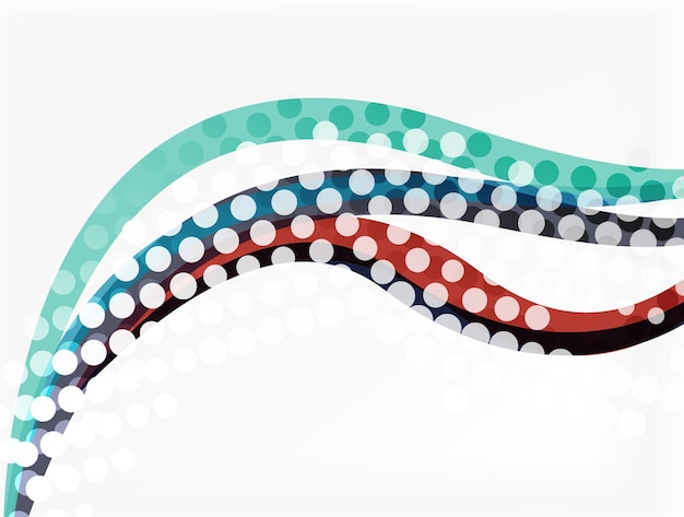 Color overlapping wave stripes vector abstract background Vector template for workflow layout diagram number options or web design
