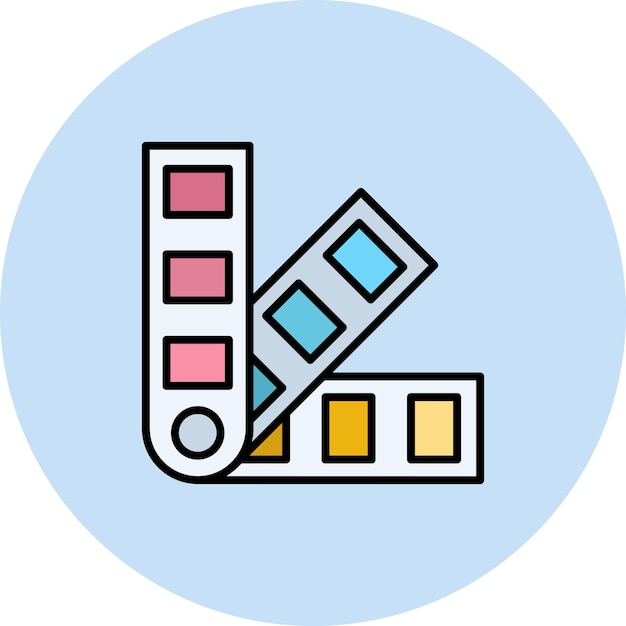 Color Pallete Flat Illustration