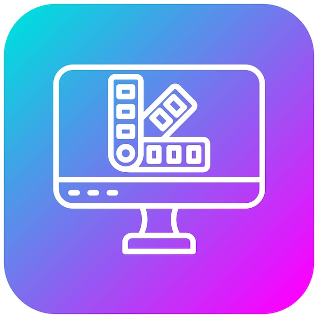 Color Pallete vector icon Can be used for Computer Programming iconset