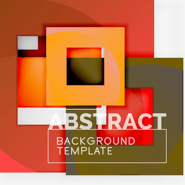 Color square composition with text Geometric abstract background