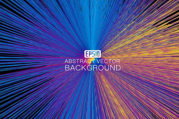 colored lines form an abstract vector background that radiates light