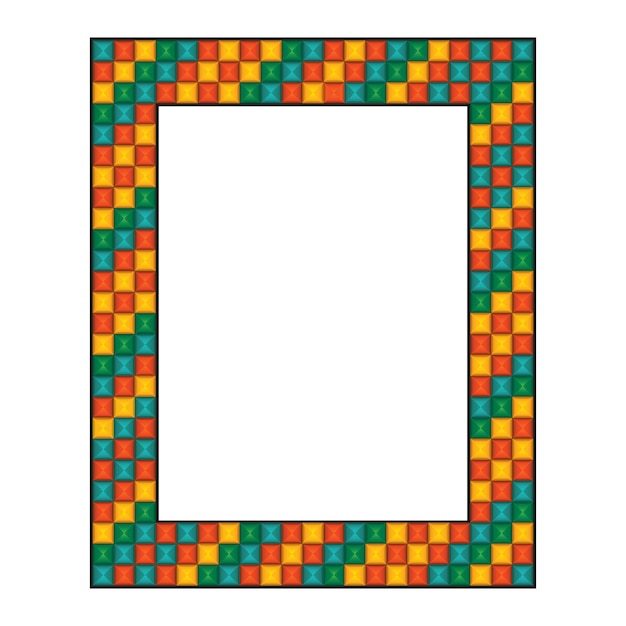 Colored mosaic frame