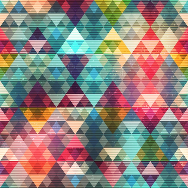 Colored triangle seamless pattern vector eps 10