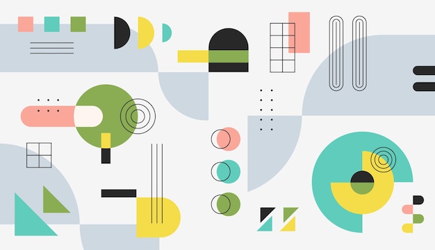 Colorful abstract background with flat style vector design