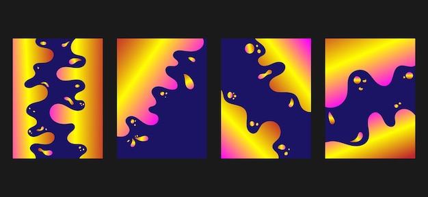 Colorful abstract background with gradient color Template banner design with liquid shape