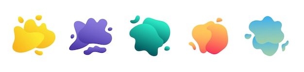 Colorful abstract liquid form design