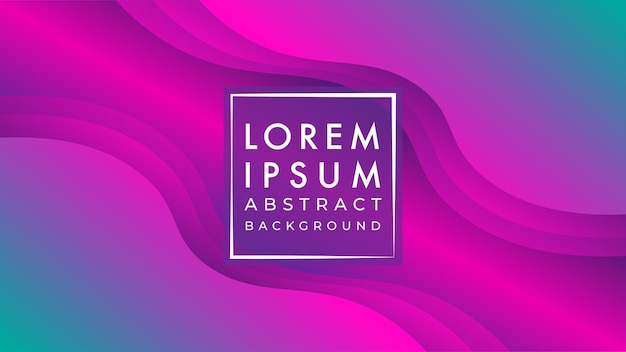Colorful abstract wave background design template Layered wavy shape vector illustration Dark purple magenta gradient color