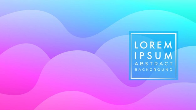 Colorful abstract wave background design template Wavy shape vector illustration Light Blue pink purple soft gradient color