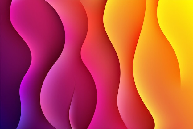 Colorful and embossed realistic modern artistic background